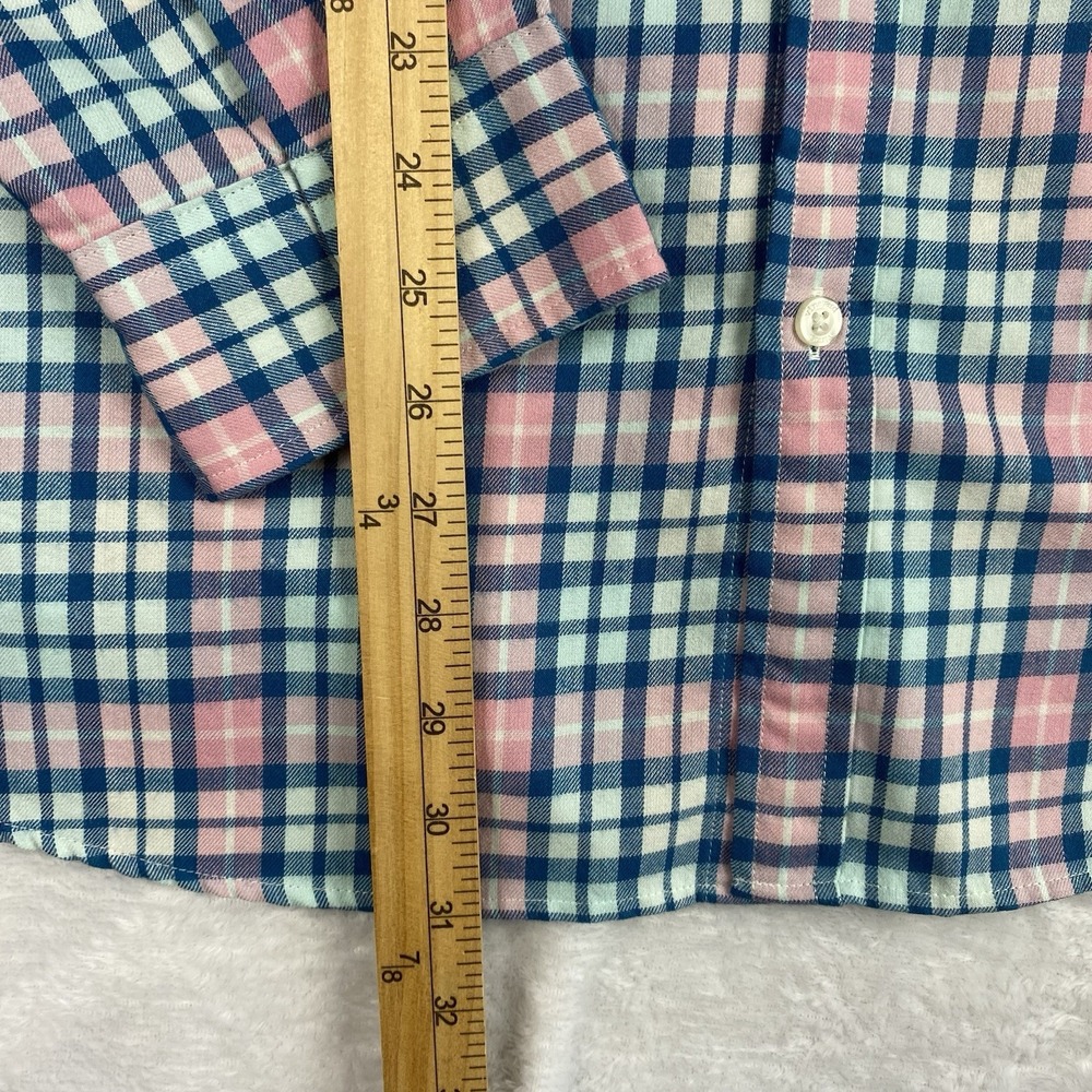 Vineyard Vines Men's XXL Slim Fit Tucker Shirt Blue Pink Check Long Sleeve Soft - Picture 7 of 10